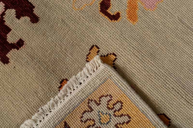 Sable Petal Hand-Knotted Wool Oushak Rug