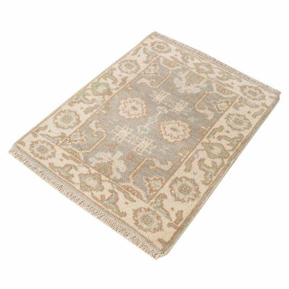 Celandine Hand-Knotted Wool Oushak Rug