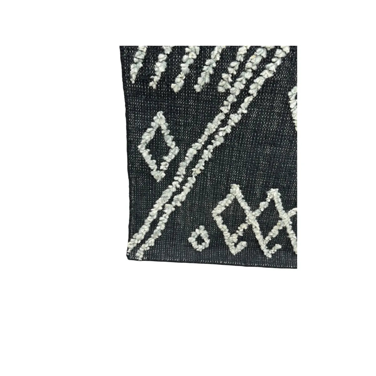 Shop Destiny Black Geometric Jute Blend Rug Online