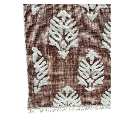 Rustic Leaf Jute Blend Rug