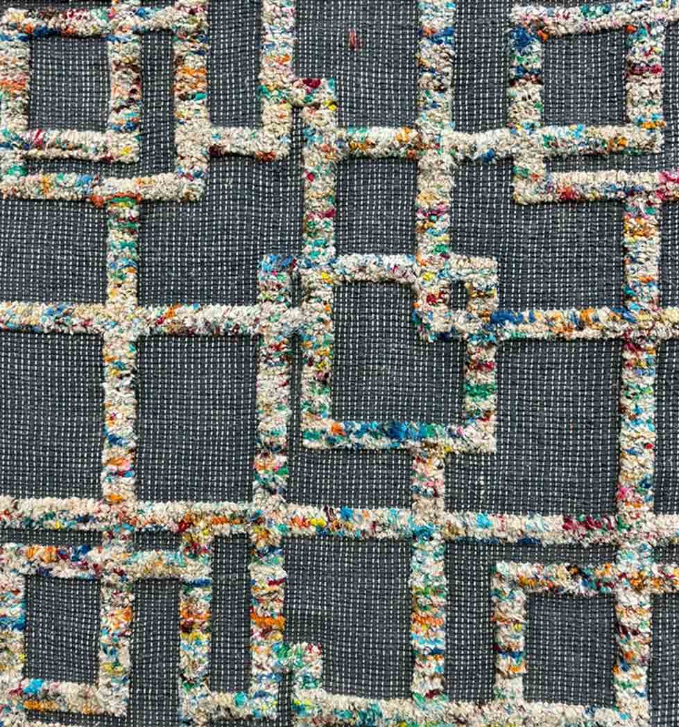 Nebula Black Chromatic Jute Blend Rug