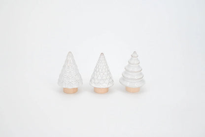 Ceramic Christmas Trees, Set of 3