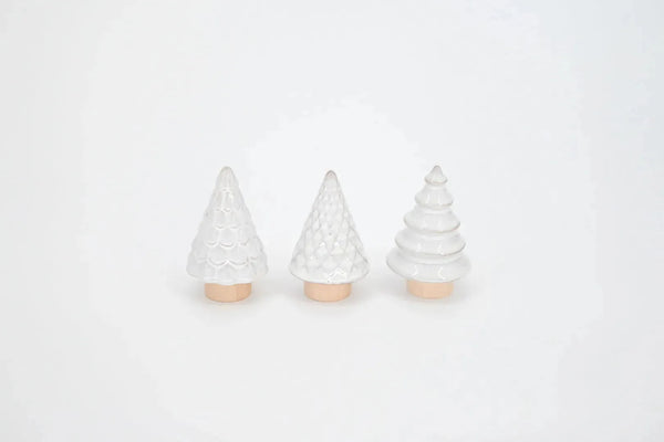 Ceramic Christmas Trees, Set of 3