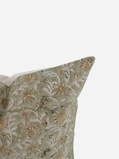 Birdie Block Print Pillow Cover