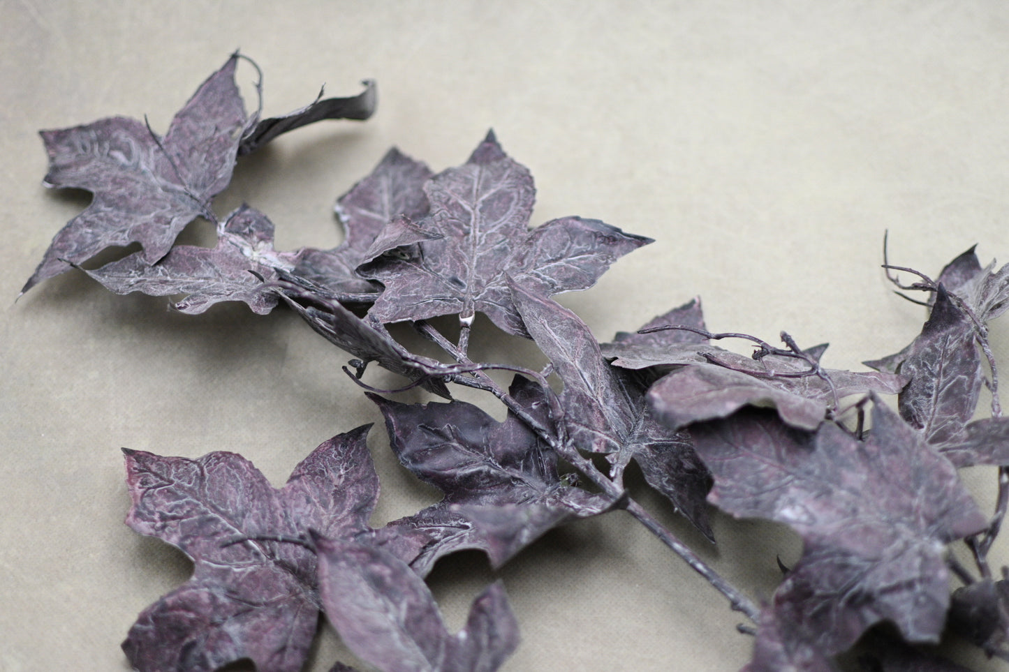 Faux Autumn Maple Leaf Stem