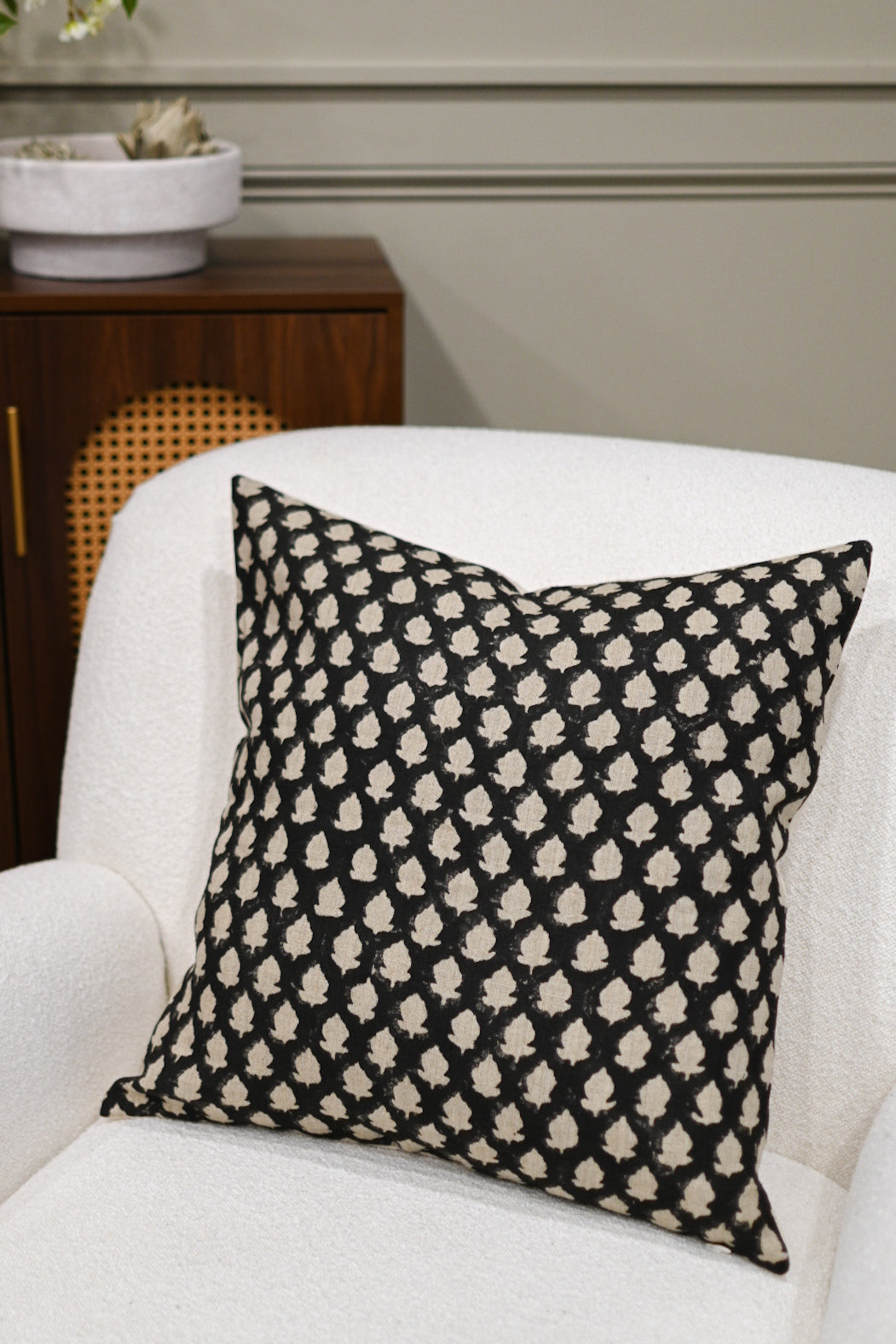 Tyra Block Print Pillow Cover