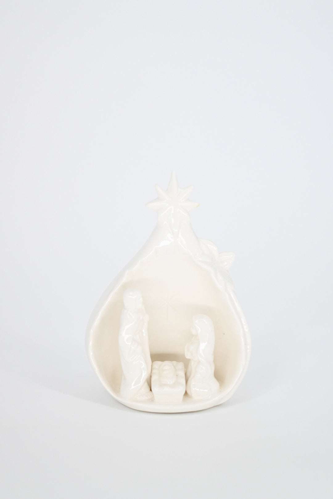 White Ceramic Nativity Scene