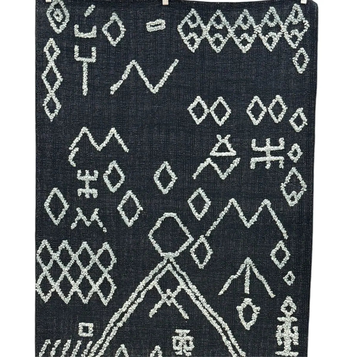 Shop Destiny Black Geometric Jute Blend Rug Online