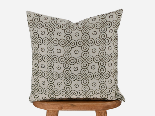 Lauren Block Print Pillow Cover