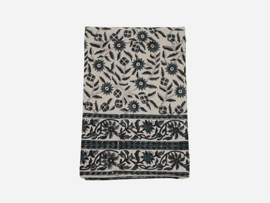 Talene Floral Block Print Tablecloth