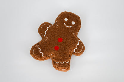 Sherpa Gingerbread Man Pillow