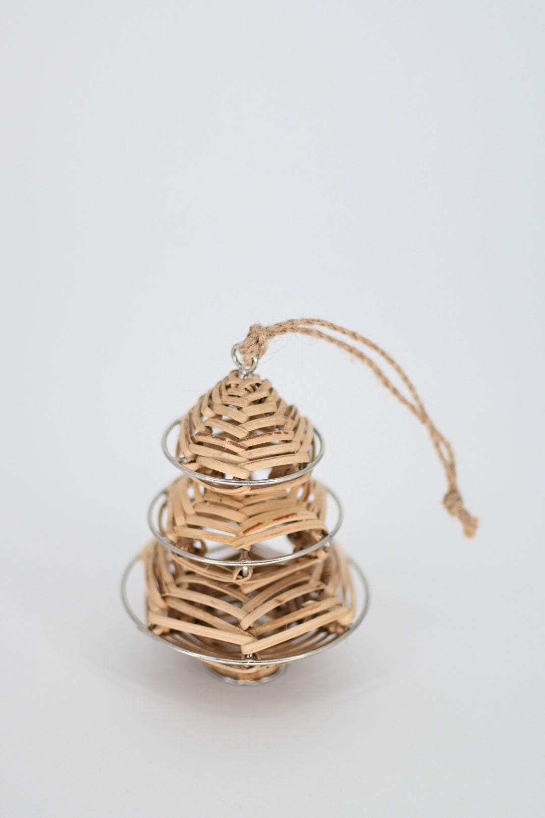 Wicker Christmas Tree Ornament - Maple Village Lane