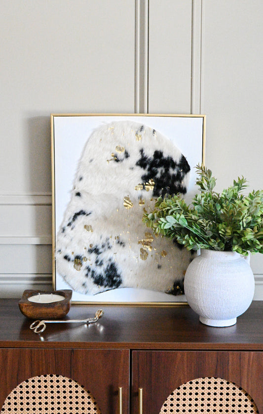 Luxe Hide Splatter Textile Wall Art