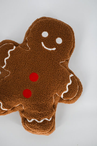 Sherpa Gingerbread Man Pillow