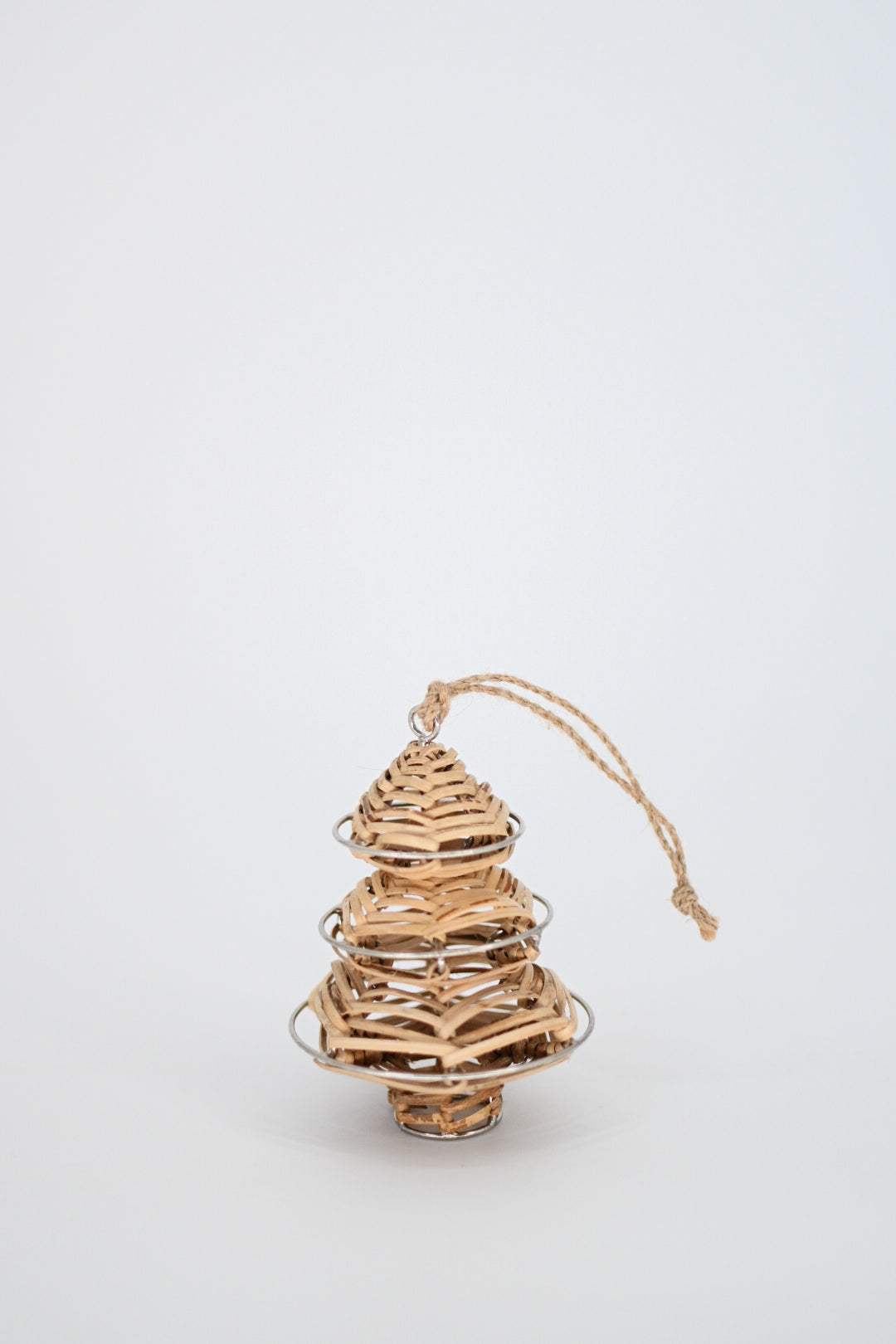 Wicker Christmas Tree Ornament - Maple Village Lane