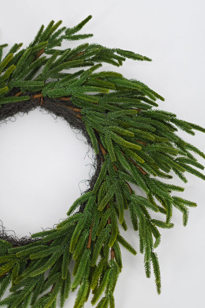 Real Touch Norfolk Pine Wreath 22”