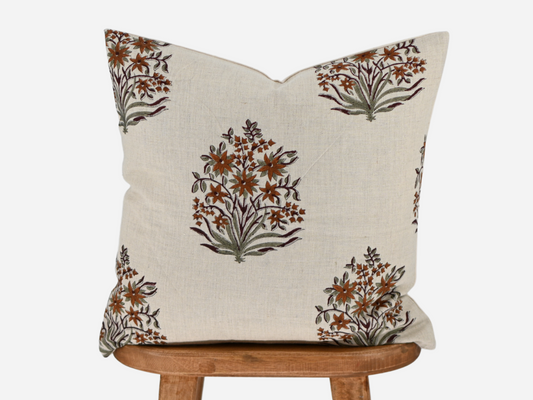 Danielle Block Print Pillow Cover