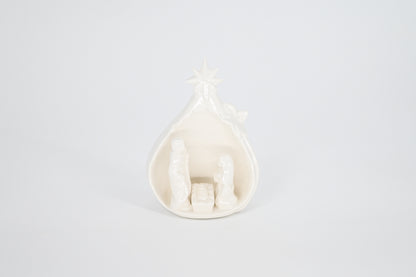 WhiteCeramic Nativity Scene - Maple Village Lane