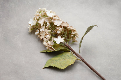 Dried Look Faux Cone Hydrangea Stem 30"