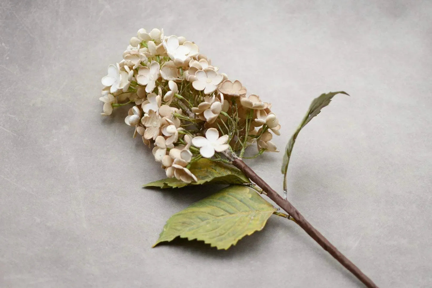 Dried Look Faux Cone Hydrangea Stem 30" - Maple Village Lane