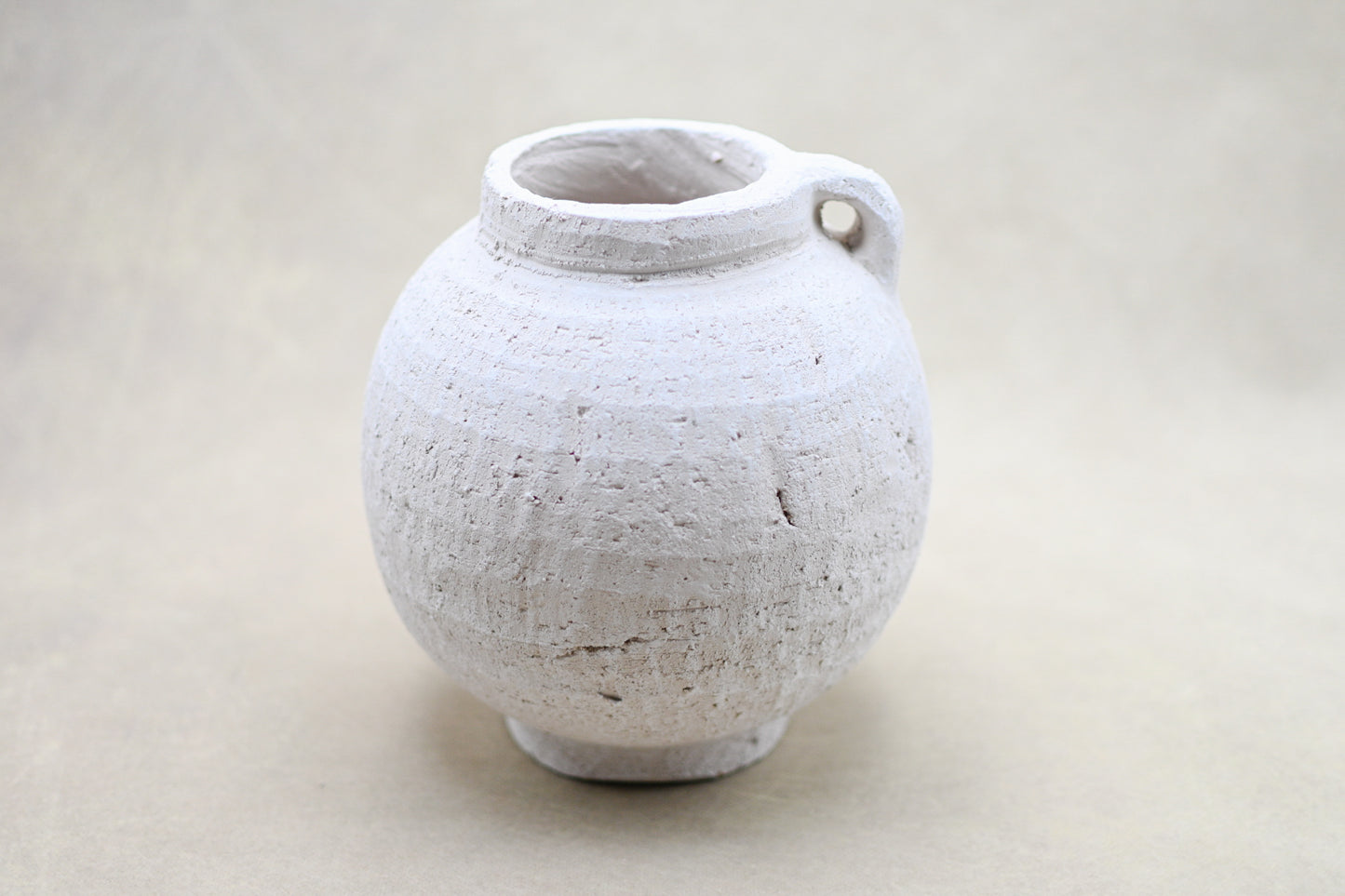 White Textured Jug Vase