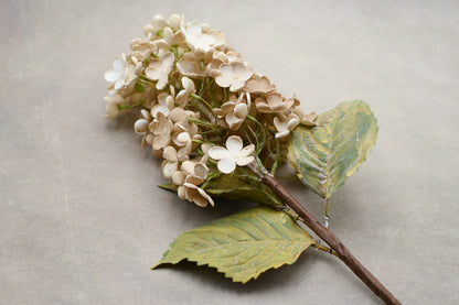 Dried Look Faux Cone Hydrangea Stem 30"