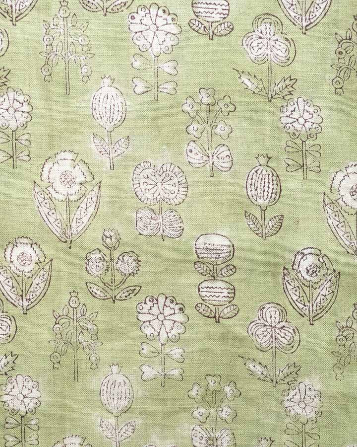 Gavin Hand Block Printed Linen Fabric