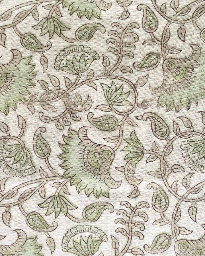 Chloe Hand Block Printed Linen Fabric