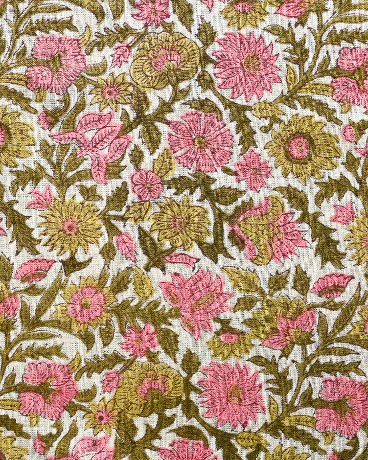 Galene Hand Block Printed Linen Fabric