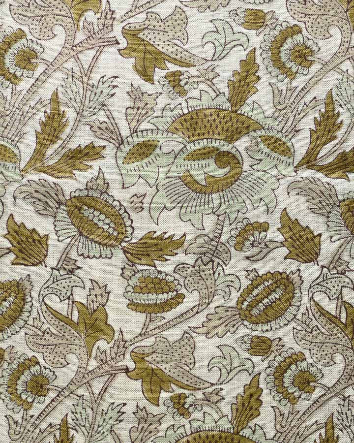 Finley Hand Block Printed Linen Fabric