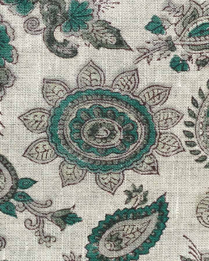 Reese Hand Block Printed Linen Fabric