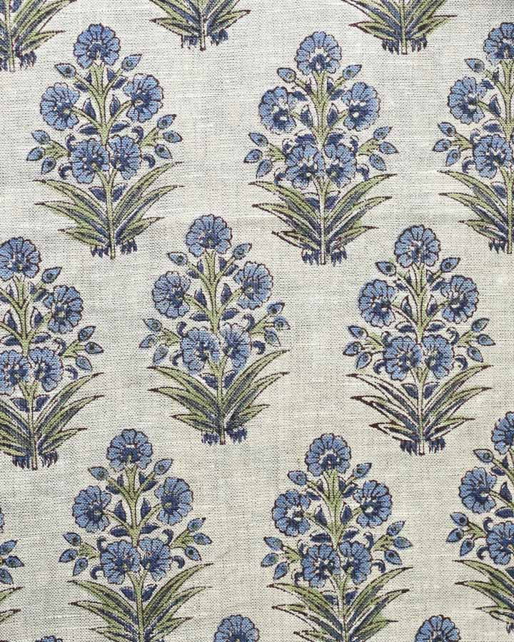 Ella Hand Block Printed Linen Fabric