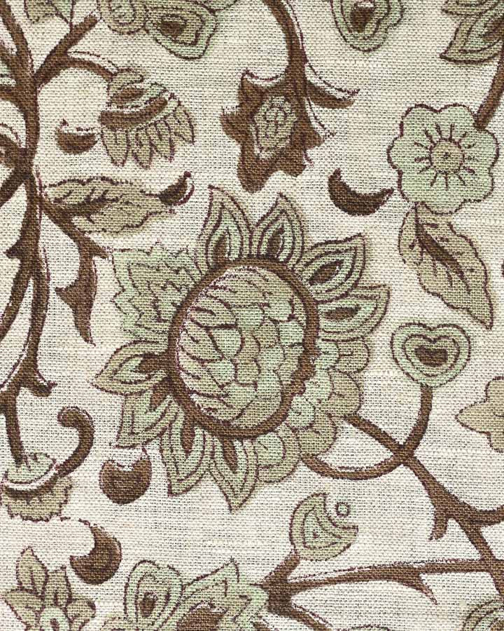 Minelle Hand Block Printed Linen Fabric