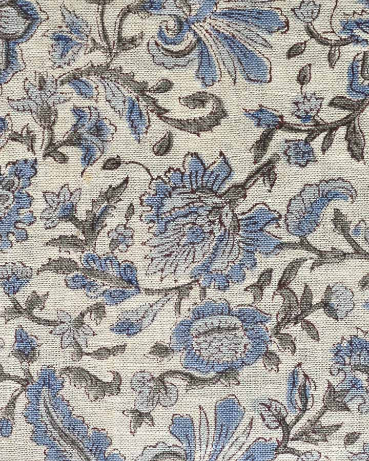 Seraph Hand Block Printed Linen Fabric