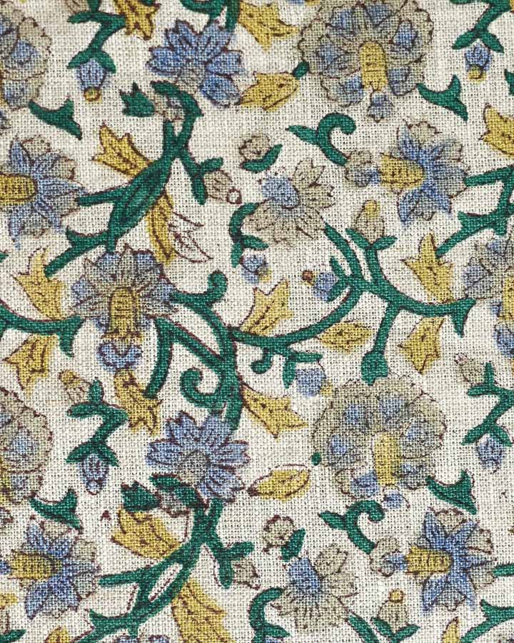 Plainna Hand Block Printed Linen Fabric