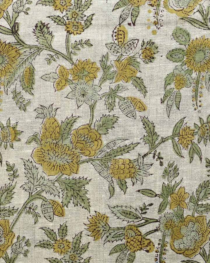 Joseph Hand Block Printed Linen Fabric