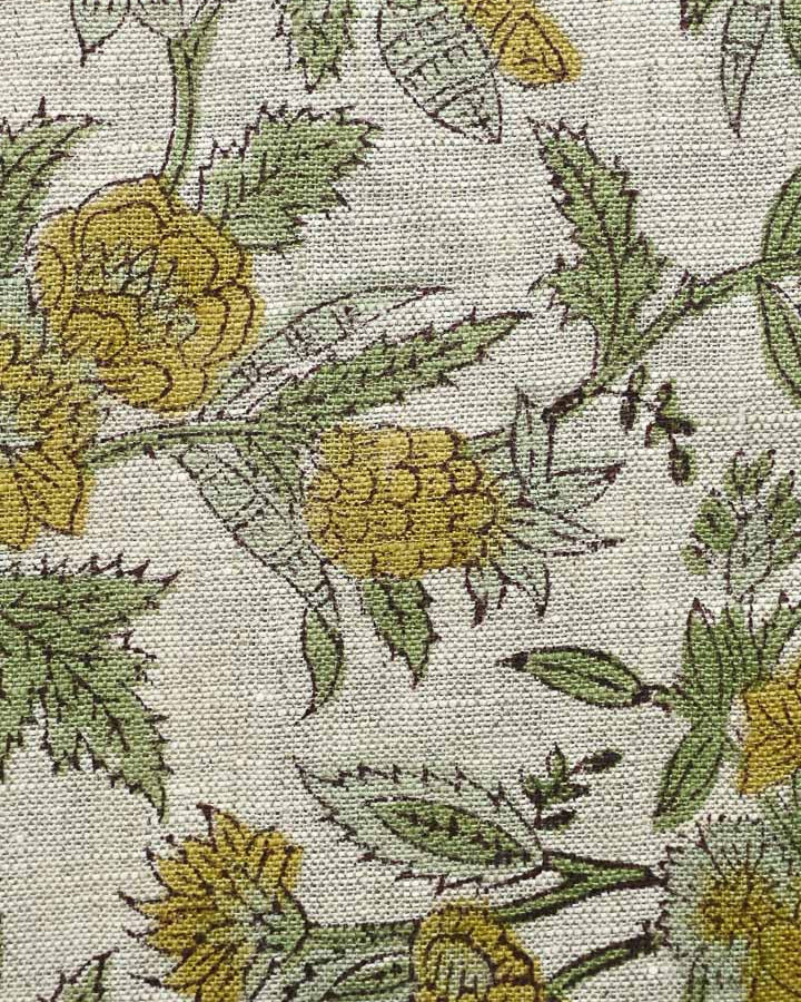 Joseph Hand Block Printed Linen Fabric