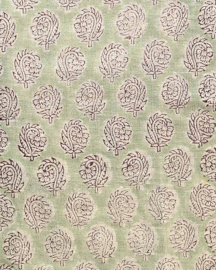 Hailey Hand Block Printed Linen Fabric