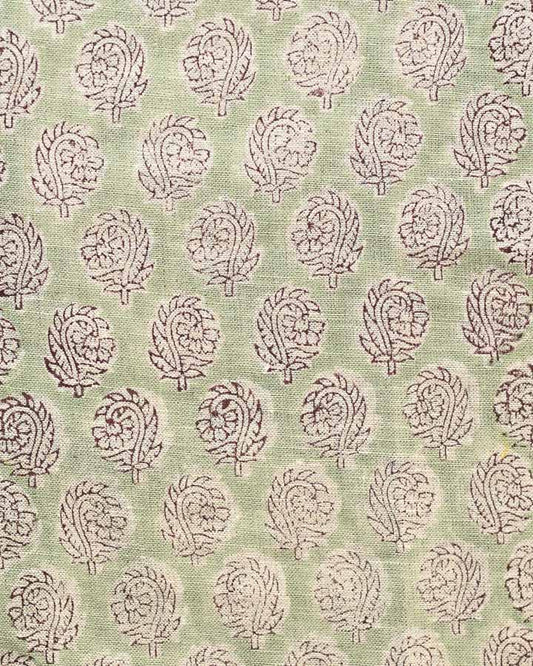 Hailey Hand Block Printed Linen Fabric