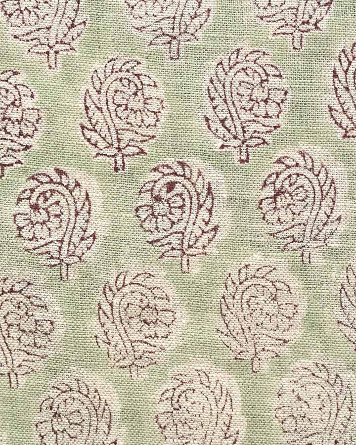 Hailey Hand Block Printed Linen Fabric