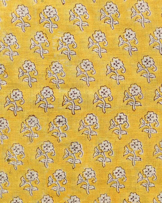 Brooke Hand Block Printed Linen Fabric