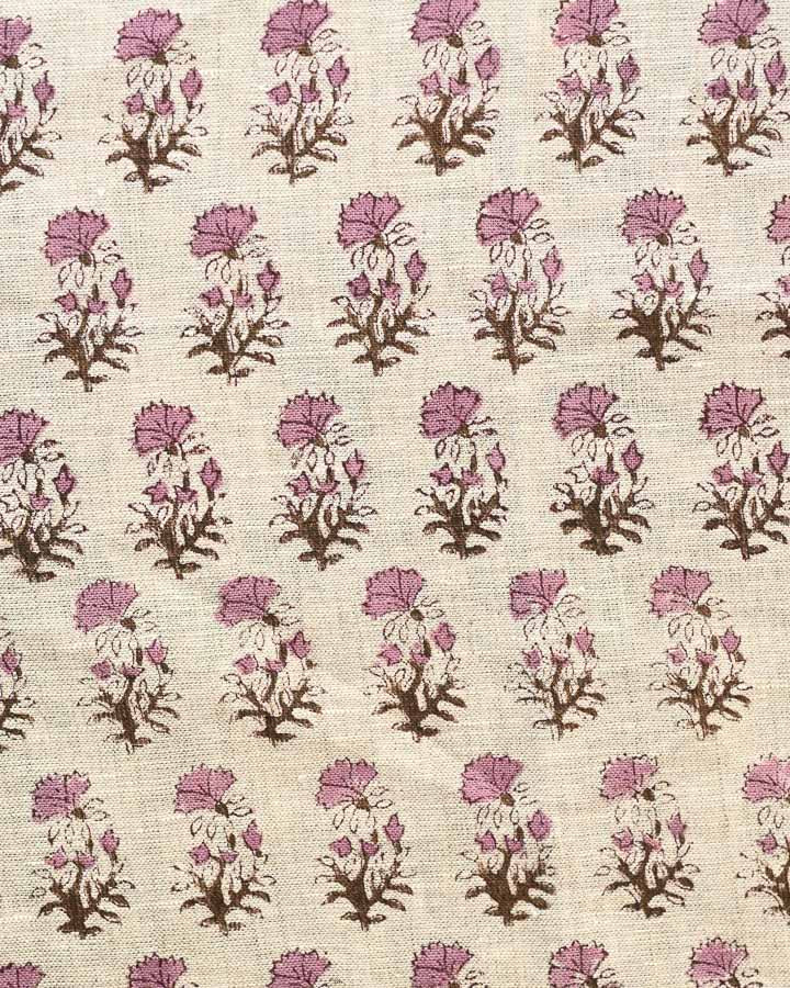 Lucas Hand Block Printed Linen Fabric