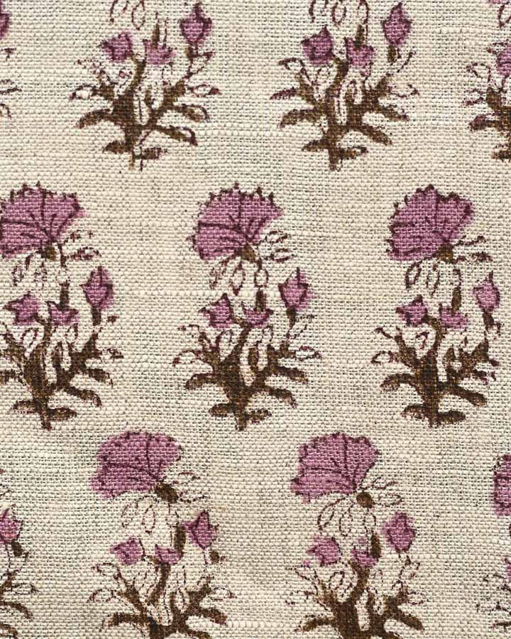 Lucas Hand Block Printed Linen Fabric