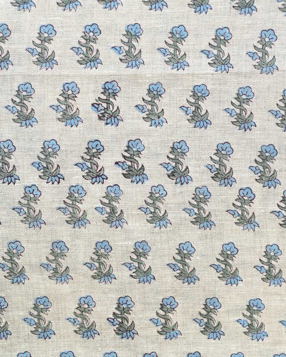 Aubrey Hand Block Printed Linen Fabric