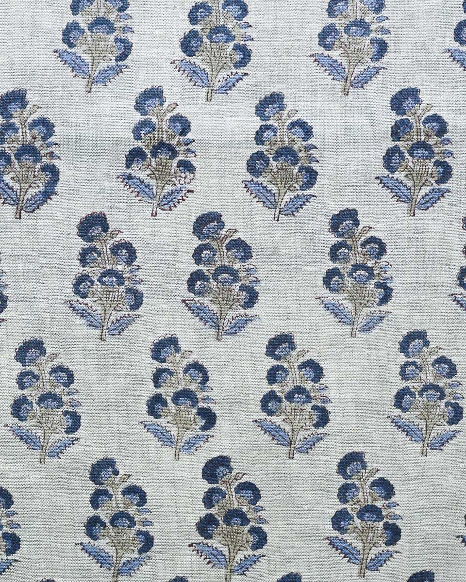 Camila Hand Block Printed Linen Fabric