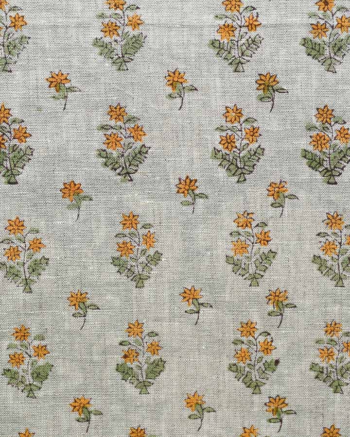 Michael Hand Block Printed Linen Fabric