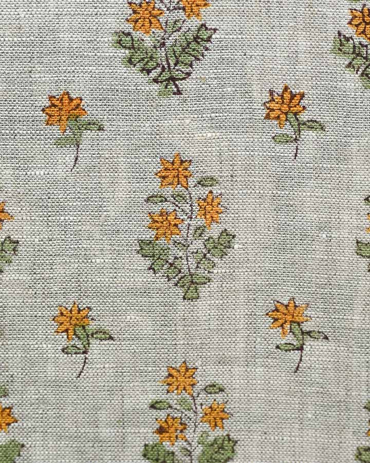 Michael Hand Block Printed Linen Fabric