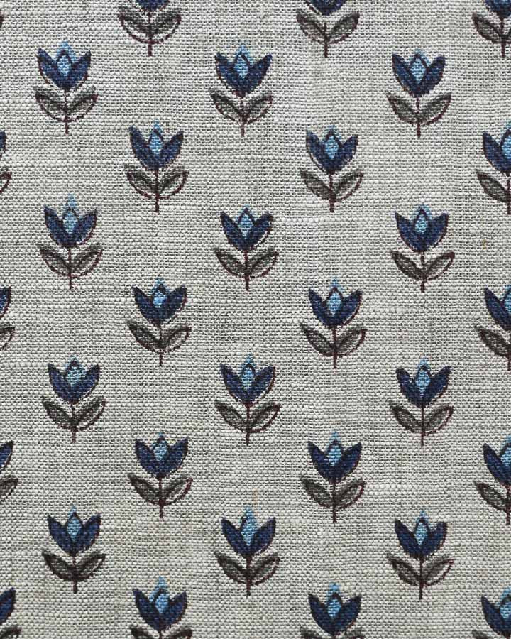 Isabella Hand Block Printed Linen Fabric