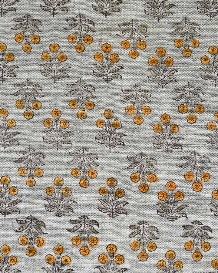 Mia Hand Block Printed Linen Fabric