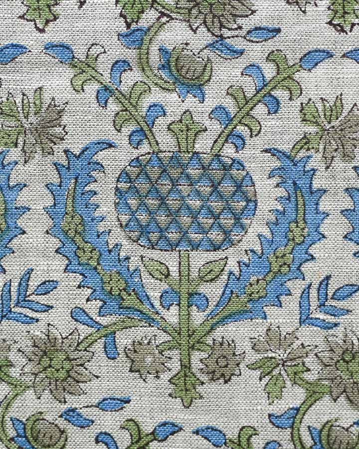 Andrew Hand Block Printed Linen Fabric